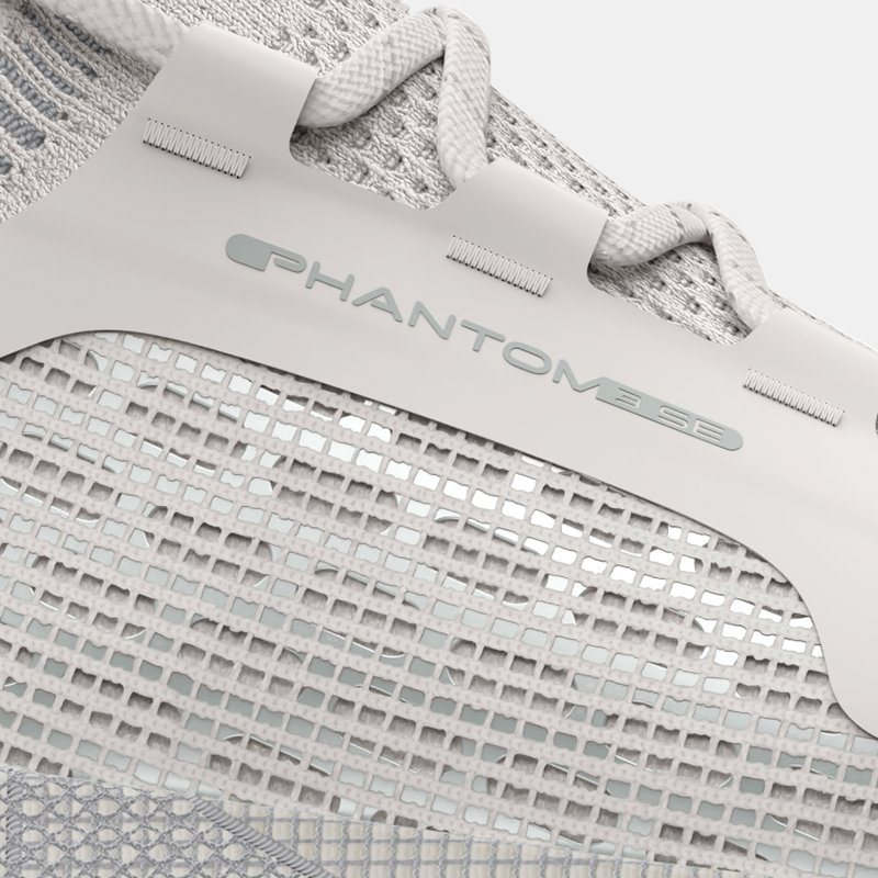 Unisex  Under Armour  HOVR™ Phantom 3 SE Reflect Running Shoes White Clay / White Clay / Metallic Silver 6 (EU 39)