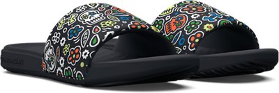 Sandalias UA Ansa Day of the Dead Unisex, Black, pdpMainDesktop image number 3