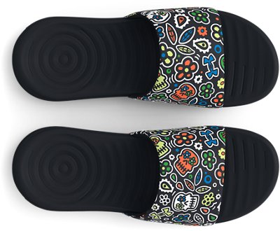 Sandalias UA Ansa Day of the Dead Unisex, Black, pdpMainDesktop image number 2