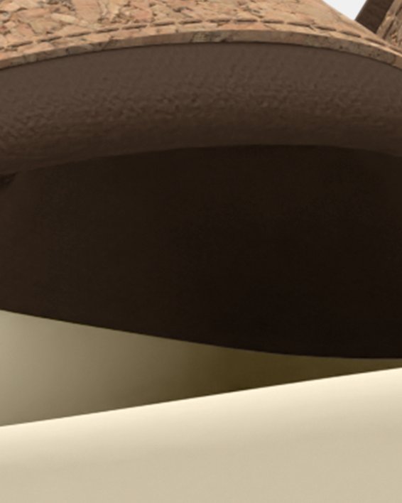 Unisex UA Ignite Select Cork Slides in Brown image number 3