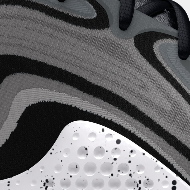 Unisex Under Armour Spawn 6 Basketball Shoes Mod Gray / Black / Black 49.5