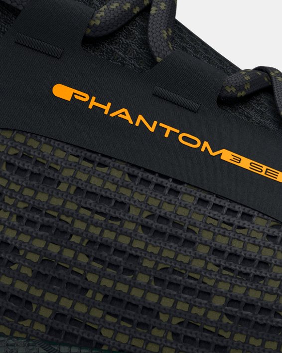 Unisex UA HOVR™ Phantom 3 SE Printed Running Shoes, Black, pdpMainDesktop image number 0