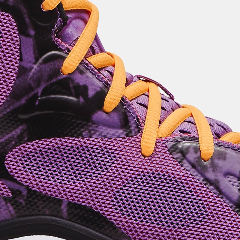 Unisex Curry Spawn FloTro Basketball Shoes Provence Purple / Black / Nova Orange 7.5