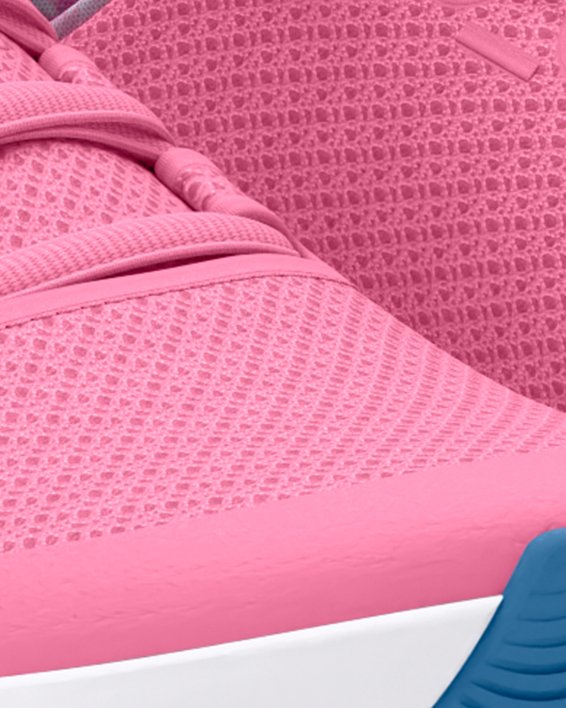 Girls' Grade School UA Surge 4 Printed Running Shoes, Pink, pdpMainDesktop image number 3