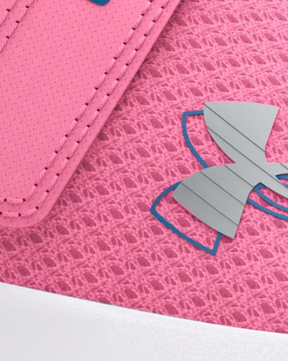 Girls' Pre-School UA Surge 4 AC Printed Running Shoes, Pink, pdpMainDesktop image number 0