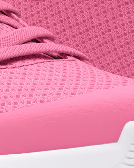 Girls' Pre-School UA Surge 4 AC Printed Running Shoes, Pink, pdpMainDesktop image number 3