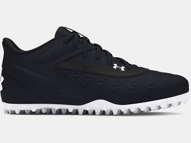 Kids black under armour shoes best sale