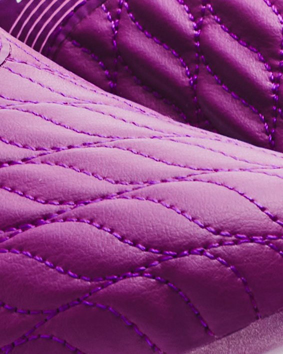 Tenis de fútbol UA Magnetico Pro 3 FG para mujer, Purple, pdpMainDesktop image number 3
