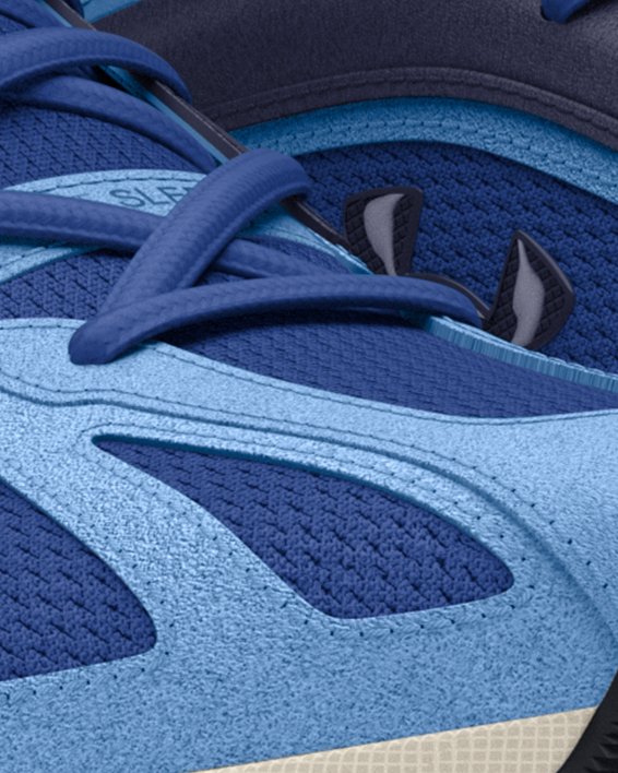Unisex UA Apparition Shoes, Blue, pdpMainDesktop image number 3