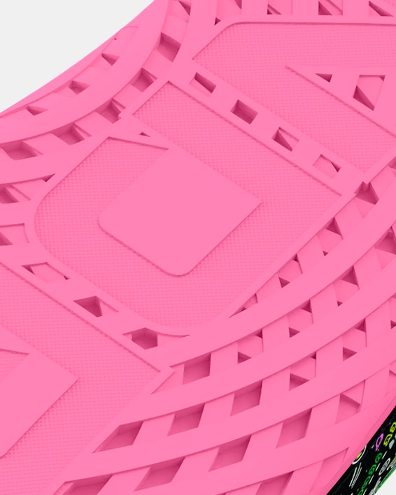 รองเท้าแตะ UA Ignite Select สำหรับเด็กผู้หญิง in Pink image number 4