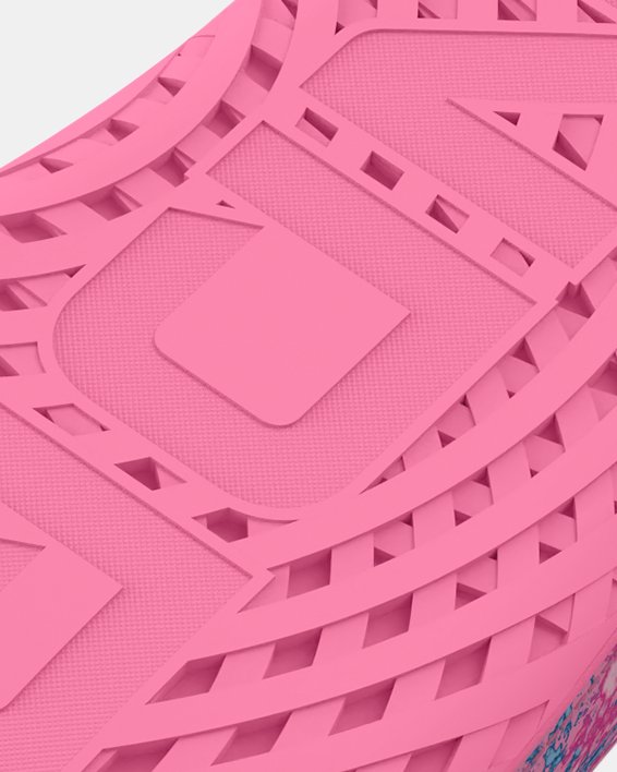 รองเท้าแตะ UA Ignite Select สำหรับเด็กผู้หญิง in Pink image number 4