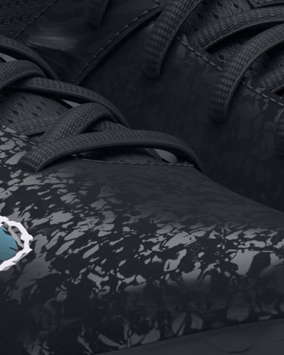 Under Armour mens Blur Select Low Mc Football Shoe, Black/White, 9.5 US