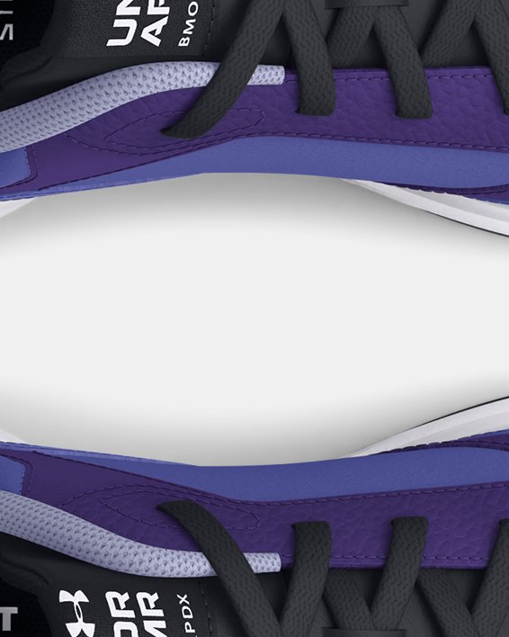 Men's UA Edge Leather Training Shoes in Purple image number 2