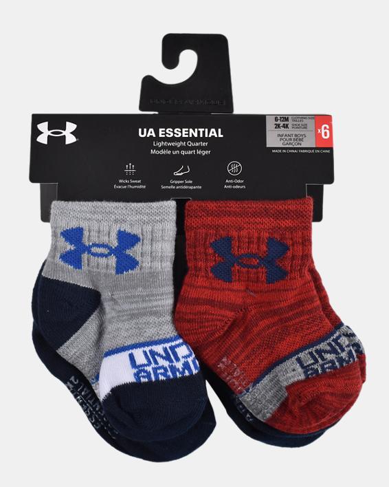 Boys' Infant-Toddler UA Essential Block 6-Pack Quarter Socks