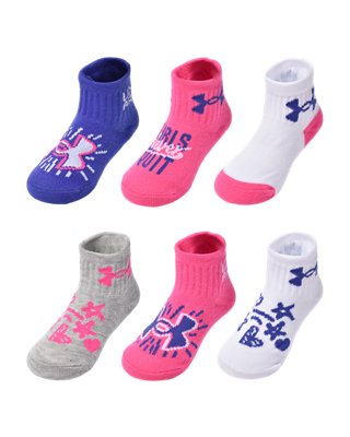 Under Armour Girls' Infant/Toddler UA Essential Star Burst 6Pack