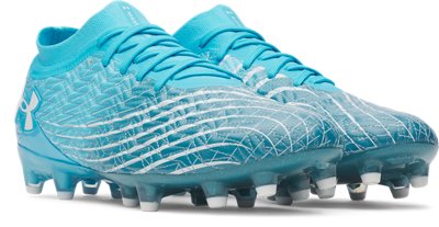 Бутсы Under Armour UA Magnetico Pro 5 FG Unisex Soccer Cleats, цвет: Синий / Белый — фото 3
