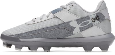 Бутсы Under Armour UA Harper 10 TPU Jr. Baseball Cleats для мальчиков, цвет: Серый — фото 2