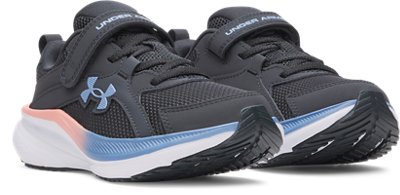 Кроссовки Under Armour UA Charged+ Assert 11 Wide Running для девочек, цвет: Антрацитовый / Розовый — фото 3
