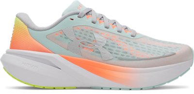 Under Armour Women's Green Velociti Pace Running Shoes Refresh Mint / Electric Tangerine / White 8