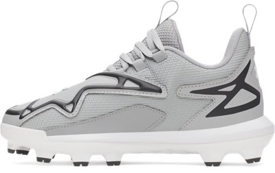 Бутсы Under Armour UA Harper 11 TPU Jr. Baseball для мальчиков, цвет: Серый / Антрацитовый — фото 2