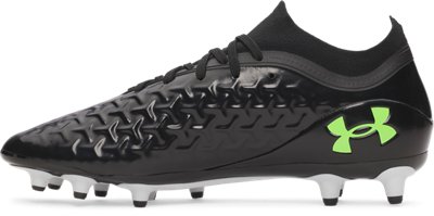 Бутсы Under Armour UA Magnetico Pro 6 FG Unisex Soccer Cleats, цвет: Чёрный / Металлик чёрный — фото 2