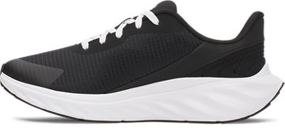 Кроссовки Under Armour UA Ascend Big Logo Running для мальчиков, цвет: Чёрный / Белый — фото 2
