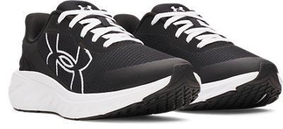 Кроссовки Under Armour UA Ascend Big Logo Running для мальчиков, цвет: Чёрный / Белый — фото 3