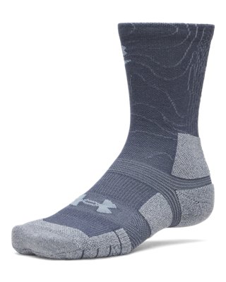 Носки UA Explor Hike для мужчин, средней высоты, шерсть — Under Armour, цвет: Серый / Стальной — фото 2