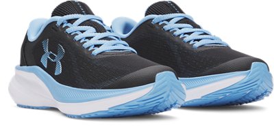Кроссовки Under Armour UA Charged+ Chase Pre-School Running Shoes для девочек, цвет: Чёрный / Белый — фото 3