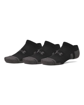Chaussettes invisibles Under Armour Performance Tech unisexes (lot de 3 paires) Ultimate Noir / Ultimate Noir / Jet Gris L