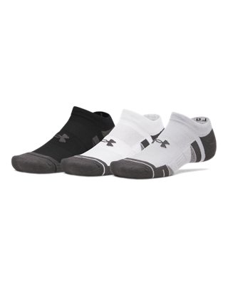 Chaussettes invisibles Under Armour Performance Tech unisexes (lot de 3 paires) Mod Gris / Blanc / Jet Gris L