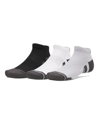 Chaussettes basses Under Armour Performance Tech unisexes (lot de 3 paires) Mod Gris / Blanc / Jet Gris L
