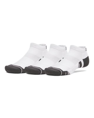 Chaussettes basses Under Armour Performance Tech unisexes (lot de 3 paires) Blanc / Blanc / Jet Gris M
