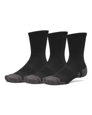 Chaussettes mi-hautes Under Armour Performance Tech unisexes (lot de 3 paires) Ultimate Noir / Ultimate Noir / Jet Gris L