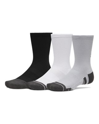 Chaussettes mi-hautes Under Armour Performance Tech unisexes (lot de 3 paires) Mod Gris / Blanc / Jet Gris M