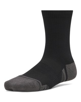 Носки UA Performance Tech для детей, средней высоты, 6 шт. — Under Armour, цвет: Чёрный / Угольный серый — фото 2