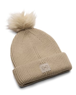 pom様 UA Halftime Ribbed Collegiate Women's Pom Beanie | Under Armour