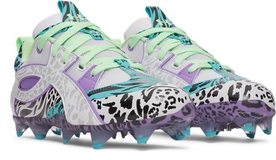 Мужские бутсы Under Armour UA Yard Icon TPU La Fiera PE Baseball Cleats, цвет: Фиолетовый / Синий — фото 3