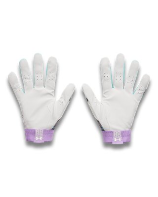Мужские перчатки Under Armour UA Clean Up La Fiera PE Batting Gloves, цвет: Синий / Фиолетовый — фото 2
