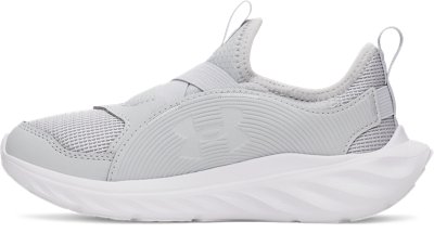 Кроссовки Under Armour UA Turbo Go Pre-School Running Shoes для девочек, цвет: Серый / Белый — фото 2