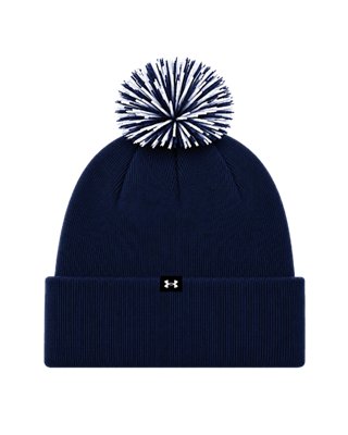 Шапка Under Armour UA Pom Collegiate Unisex, цвет: Тёмно-синий / Белый — фото 2