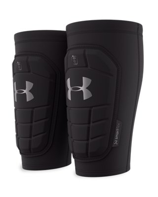 Аксессуары Under Armour UA Challenger Pro Adult Sleeved Soccer Shin Guard, цвет: Чёрный / Металлический