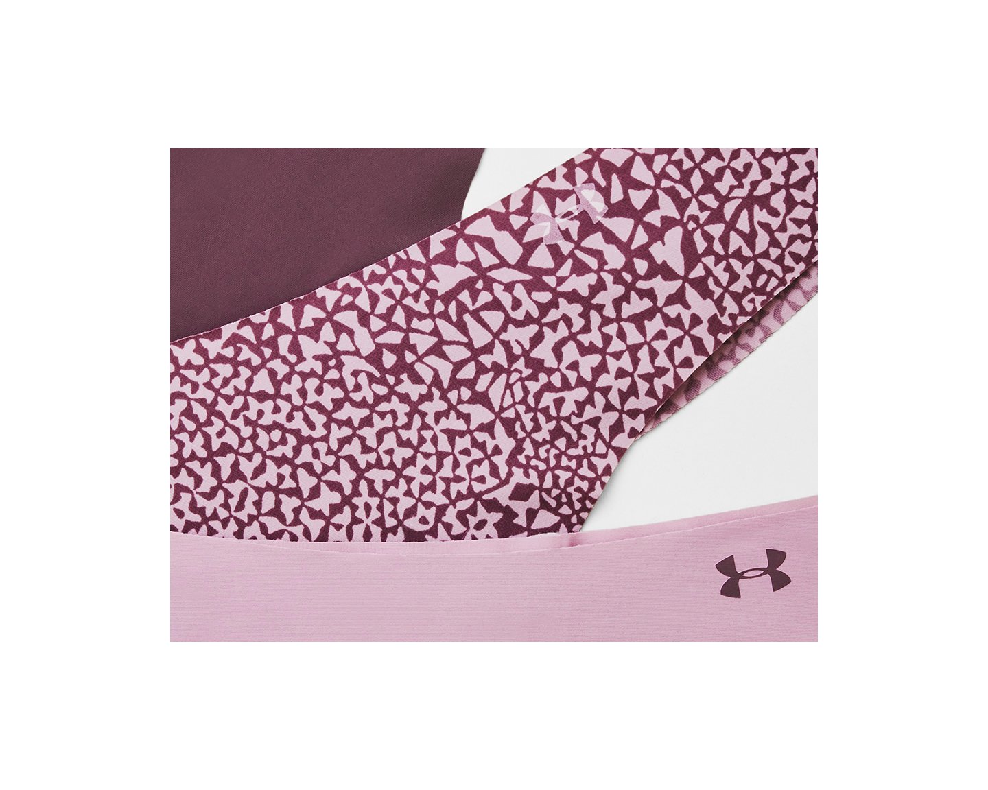 panties Under Armour Pure Stretch Thong 3 Pack Print - 656/Knock Out/Black  Rose - women´s 