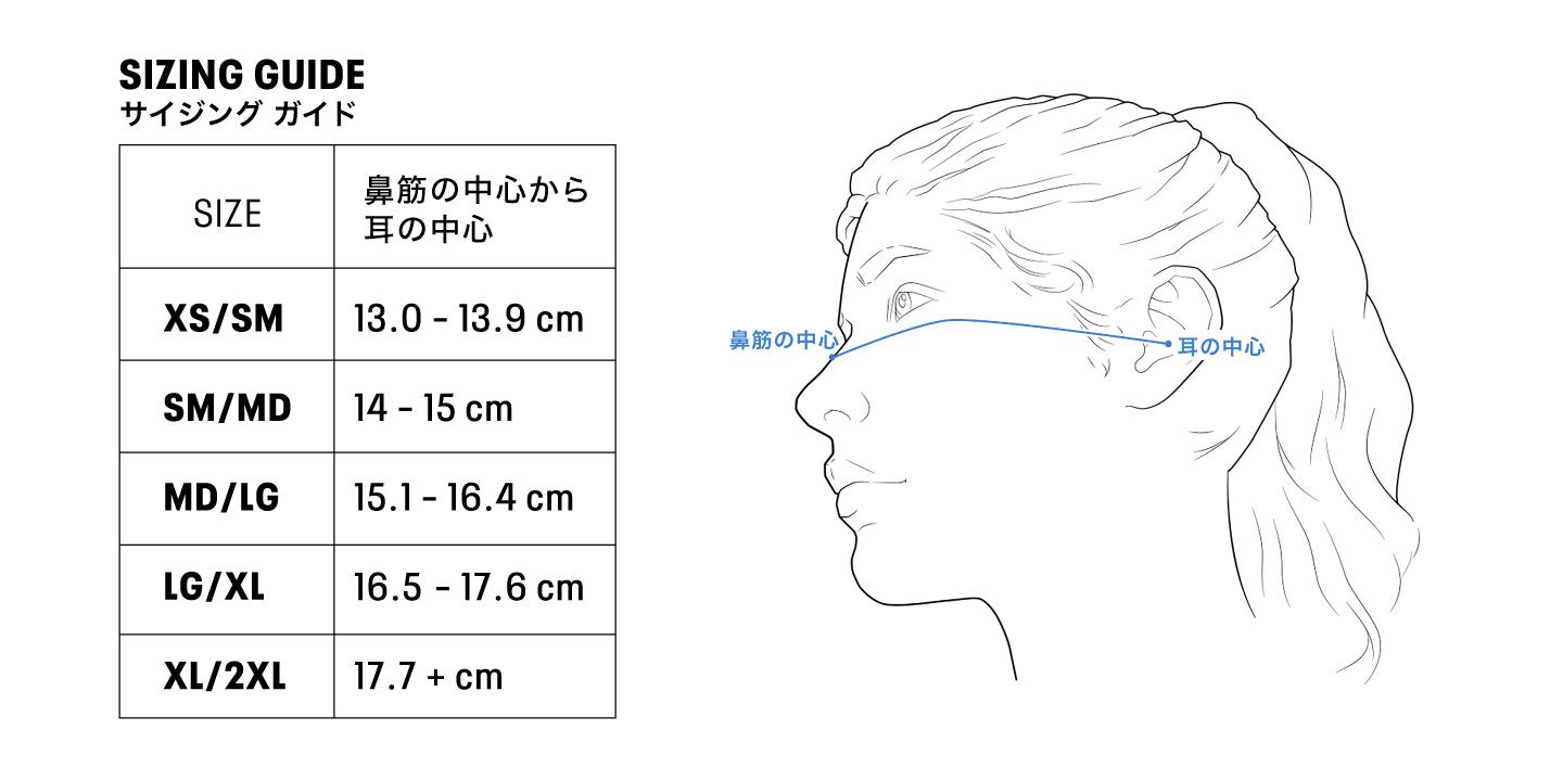 UAスポーツマスク サイズガイド