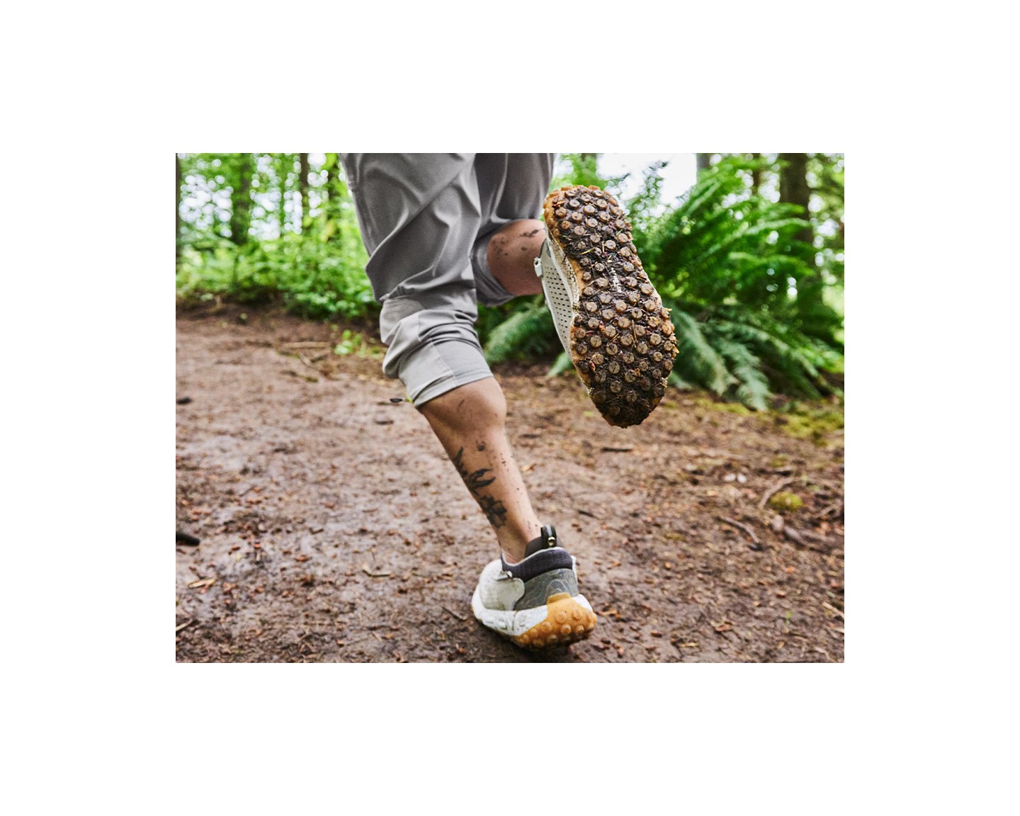 Fat tire top trail running shoe