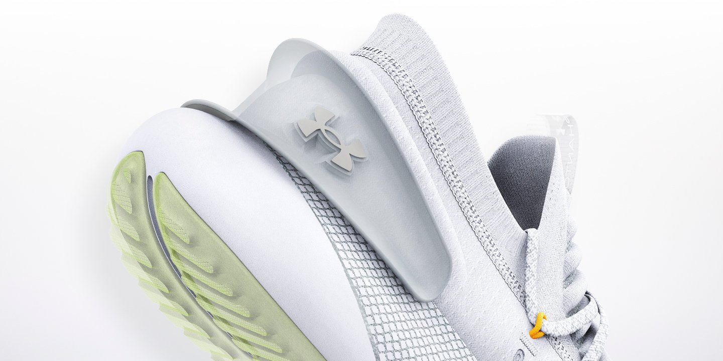 Under Armour HOVR Phantom 3 Launch UA White Orange Women Running  3026466-100