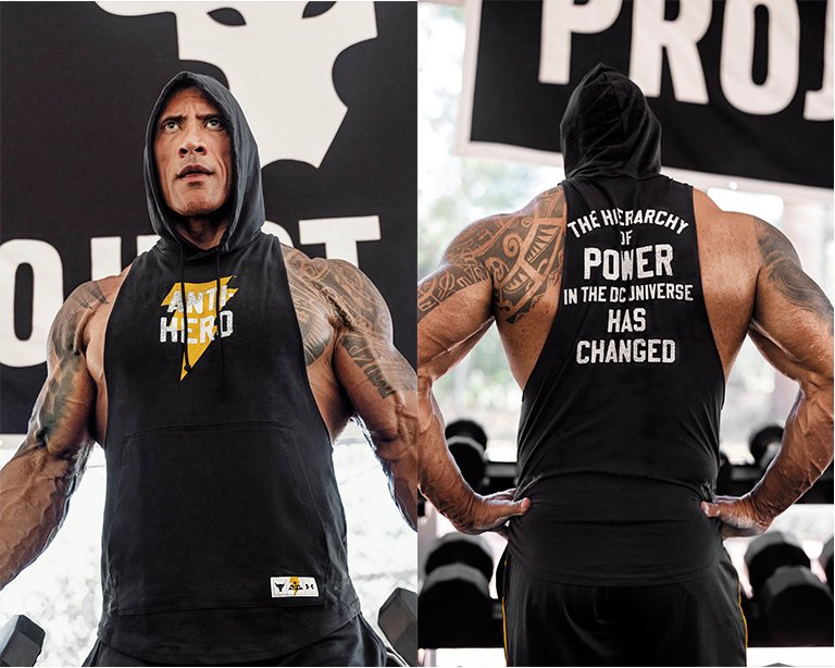 Men s Project Rock Black Adam Graphic Short Sleeve Under Armour