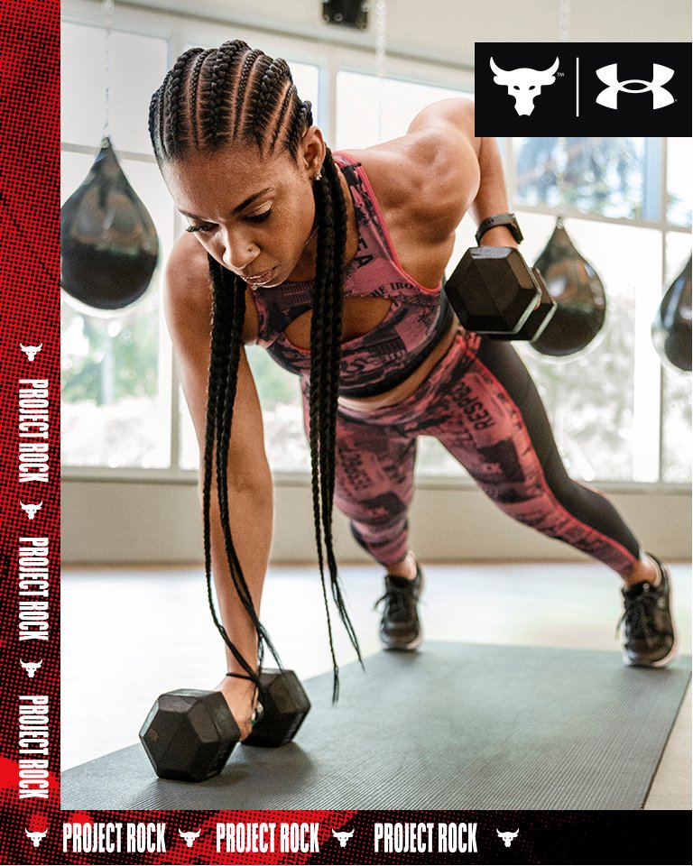 Women's Project Rock Armour Mid Crossback Printed Sports Bra, Proceeds  From Dwayne Johnson's Newest Fitness Apparel Will Benefit COVID-19 Relief