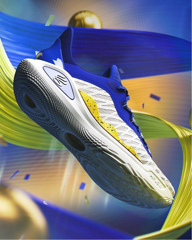 Under armour curry 6 kids yellow top