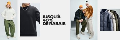 Jusqu’à 40 % de rabais. Aucun code requis.